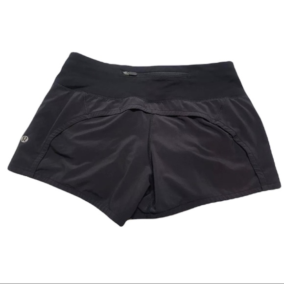 Lululemon Run Times Short II 4” Inseam Black Size 4 Womens - Picture 1 of 8